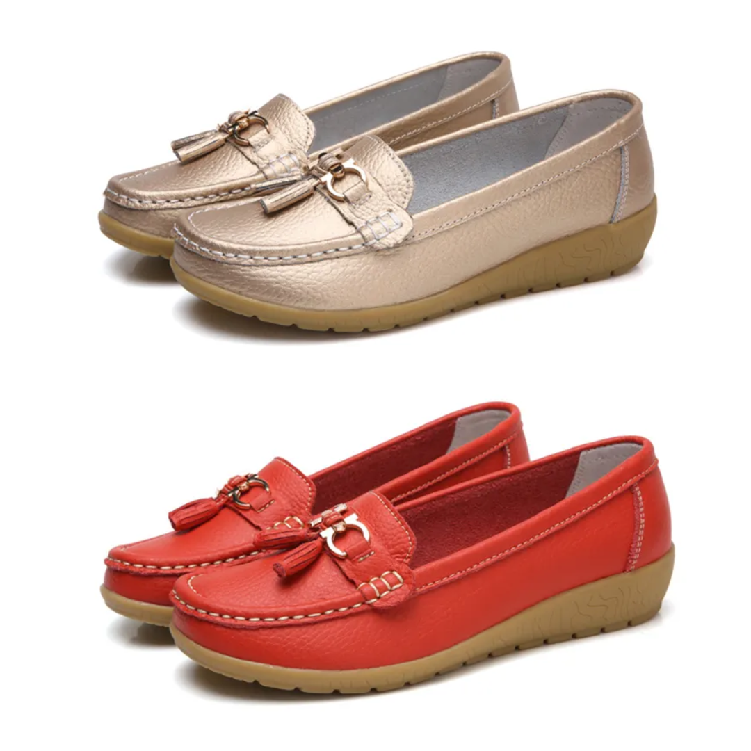 Mocassim Feminino Ortopédico de Couro