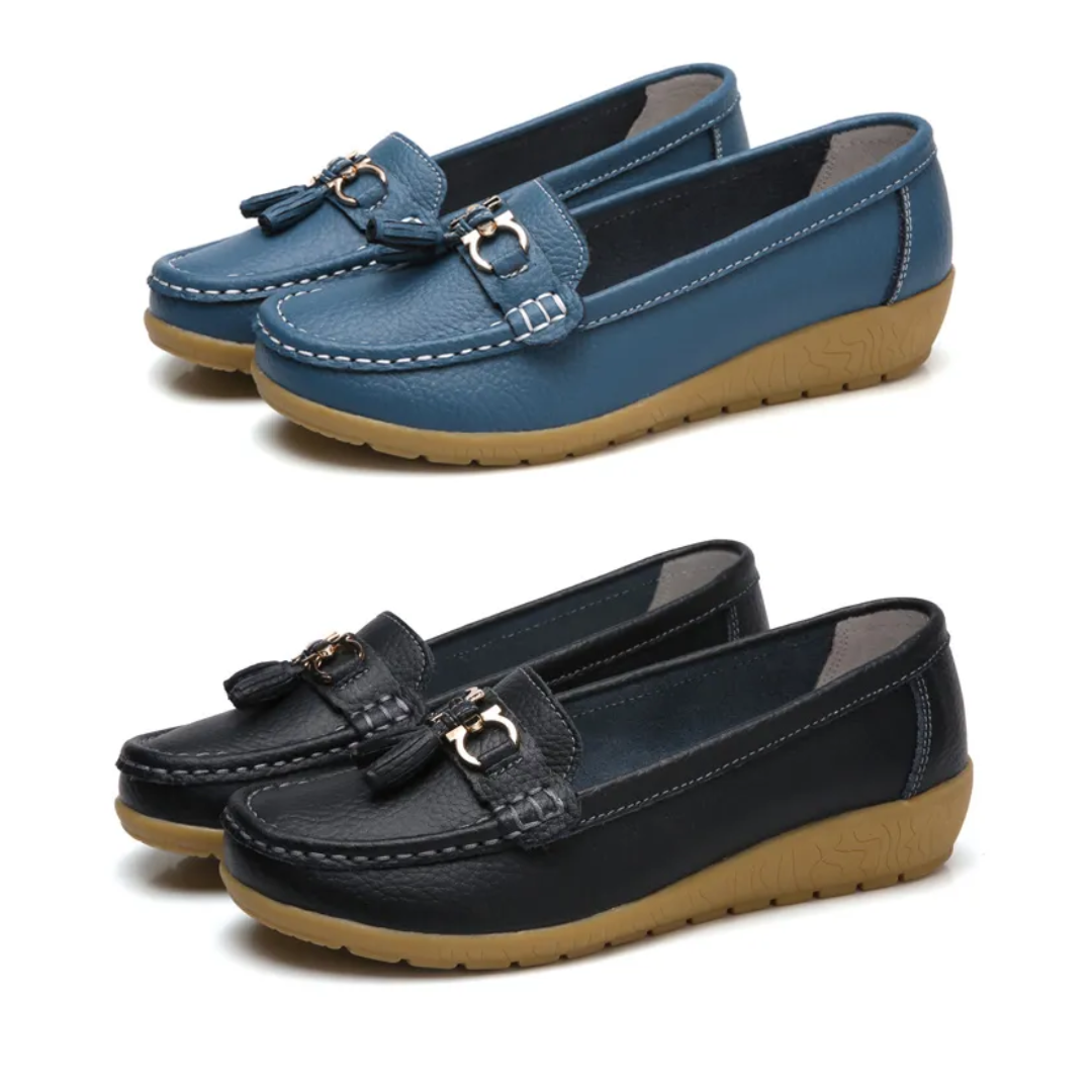 Mocassim Feminino Ortopédico de Couro