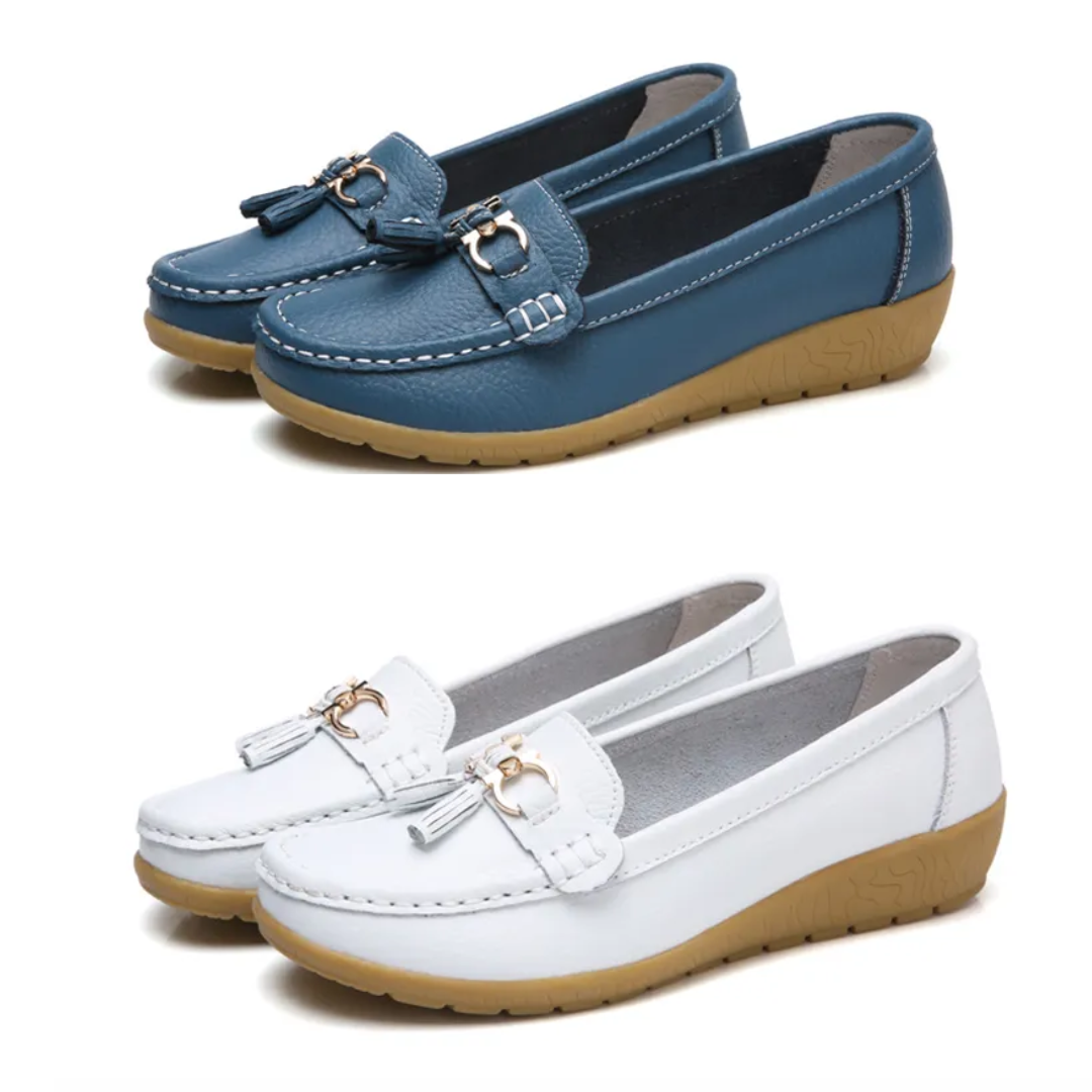Mocassim Feminino Ortopédico de Couro