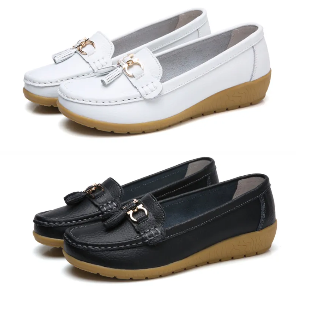 Mocassim Feminino Ortopédico de Couro