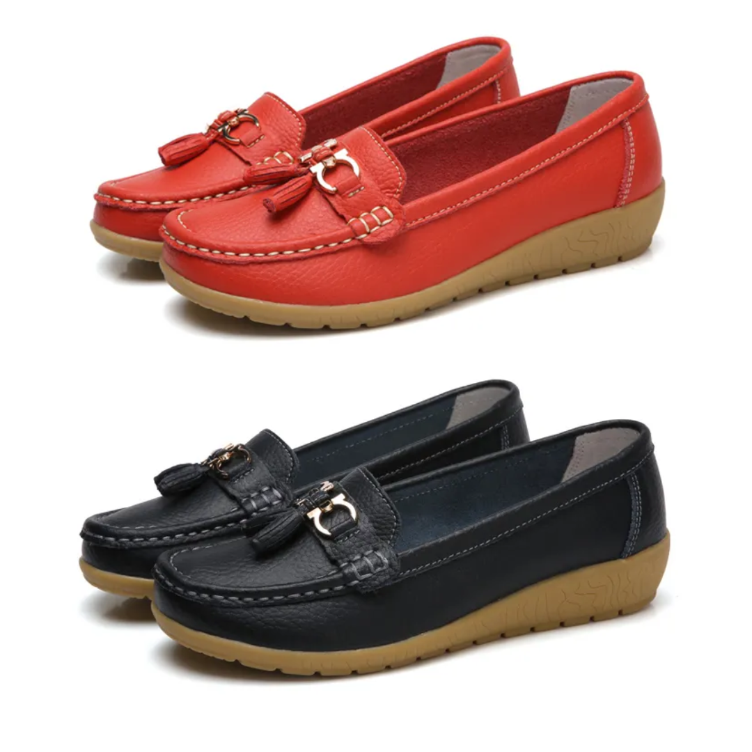 Mocassim Feminino Ortopédico de Couro