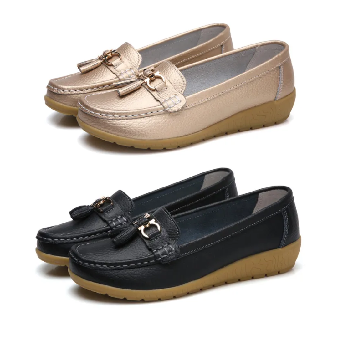 Mocassim Feminino Ortopédico de Couro