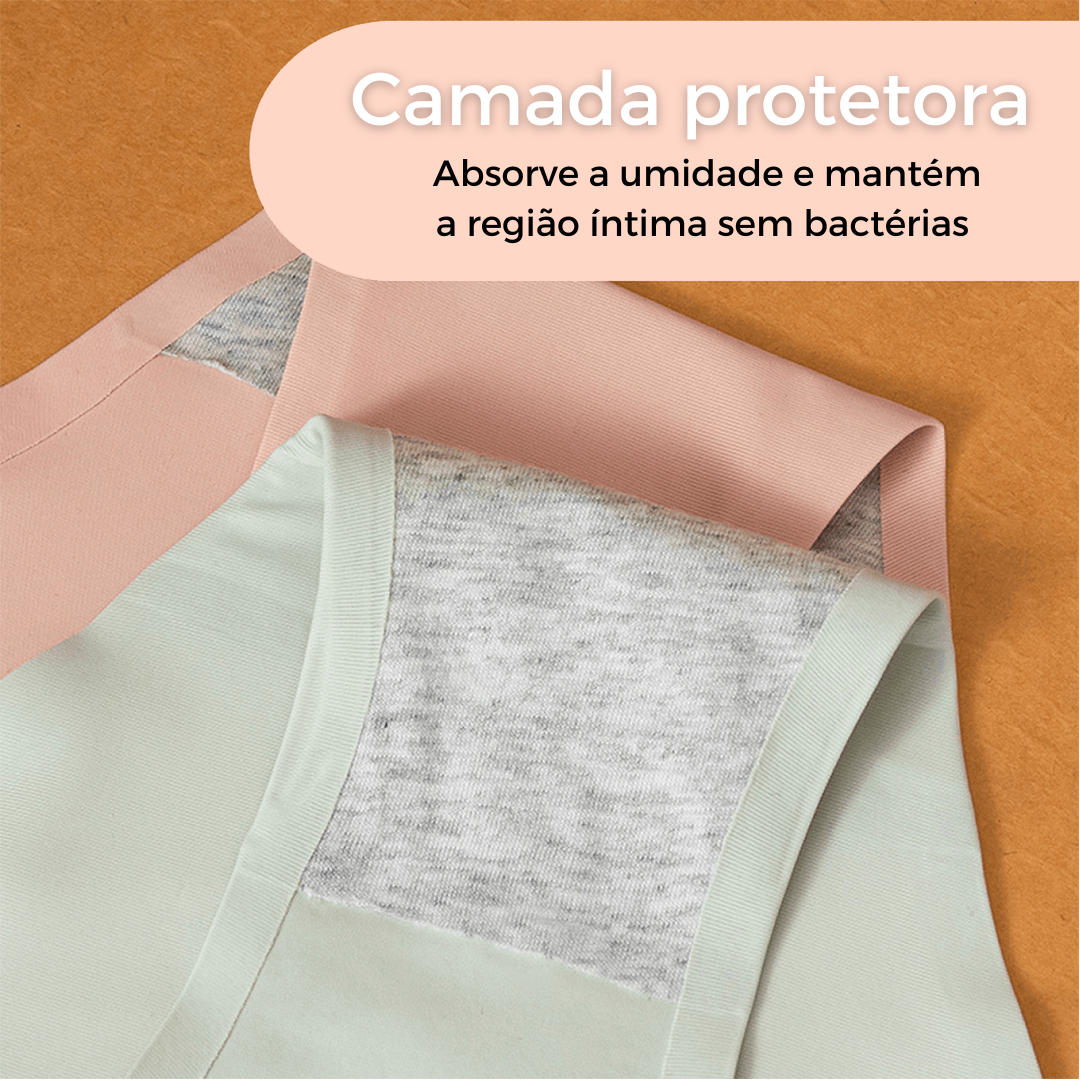 Calcinha Bella Comfort™ - Microfibra e Corte a Laser - Pague 5 e Leve 10