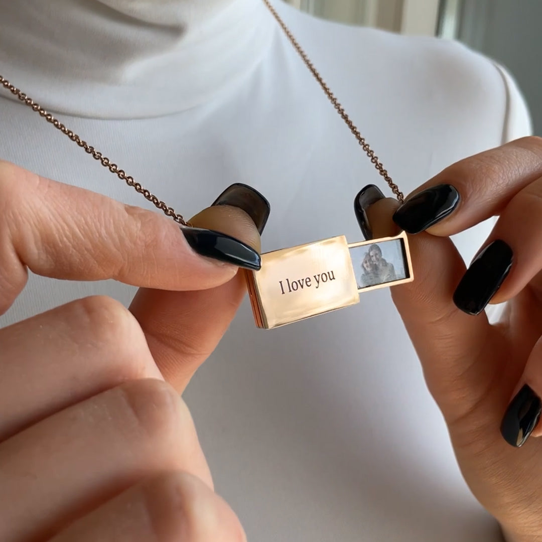 Colar Retrato Personalizável Feminino Aço Inoxidável