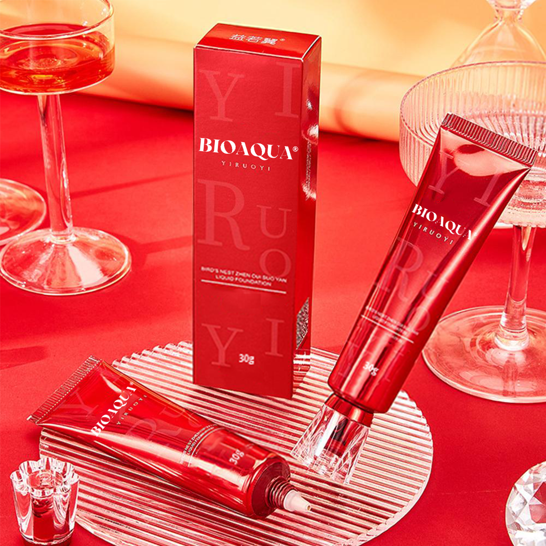 BioAqua Fv Foundantion - Base a prova d'água e com Proteção Solar (FPS 50) + BRINDE