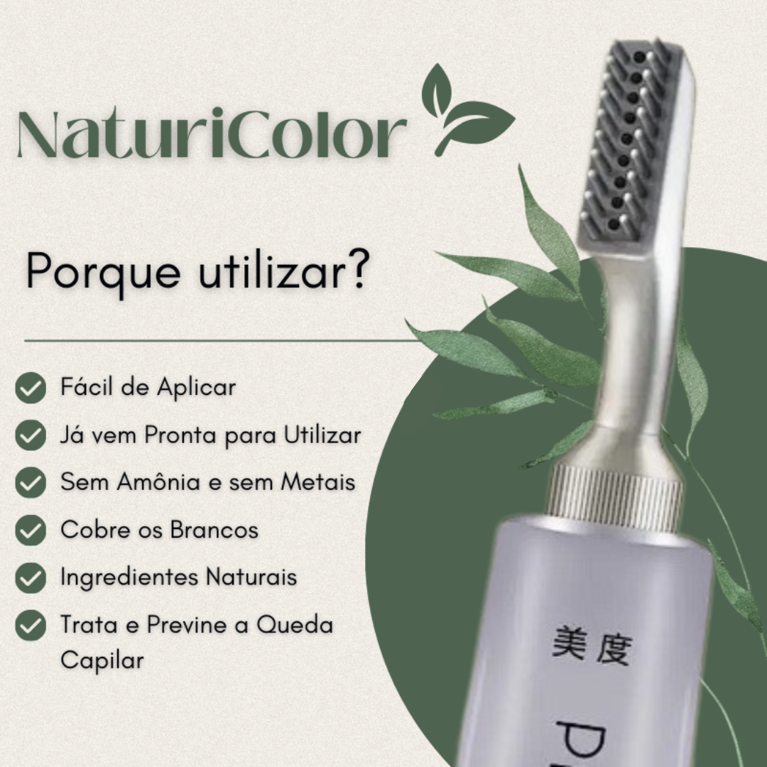 NaturiColor - Tinta de Cabelo Sem Amônia + Pente de Brinde (LEVE 2 E ECONOMIZE)
