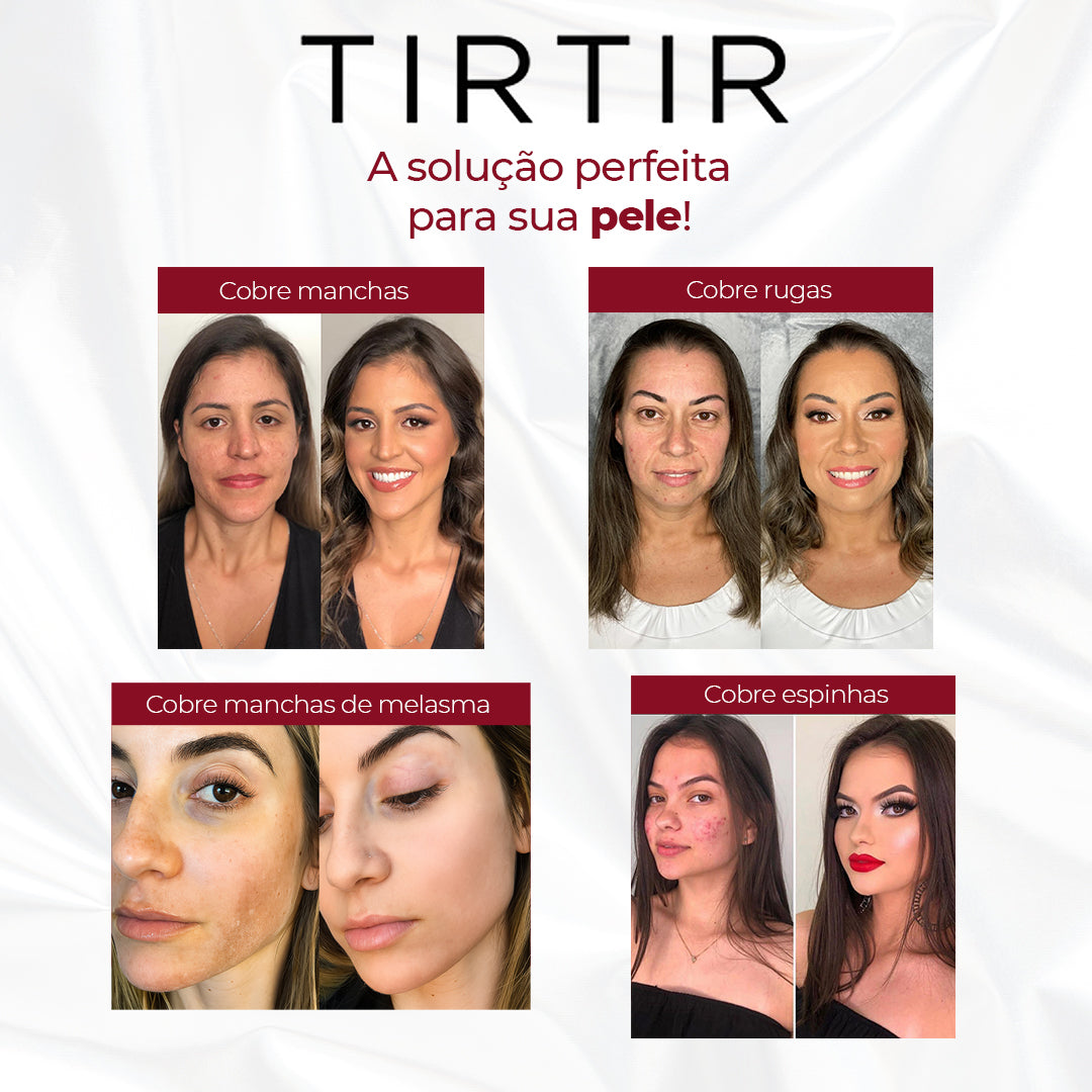 TIRTIR Red cushion - Base Premium Com Protetor Solar e Longa Duração - Original