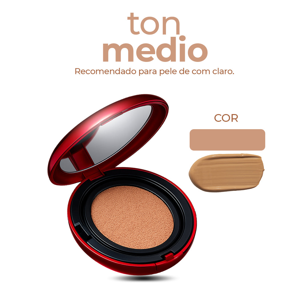 TIRTIR Red cushion - Base Premium Com Protetor Solar e Longa Duração - Original