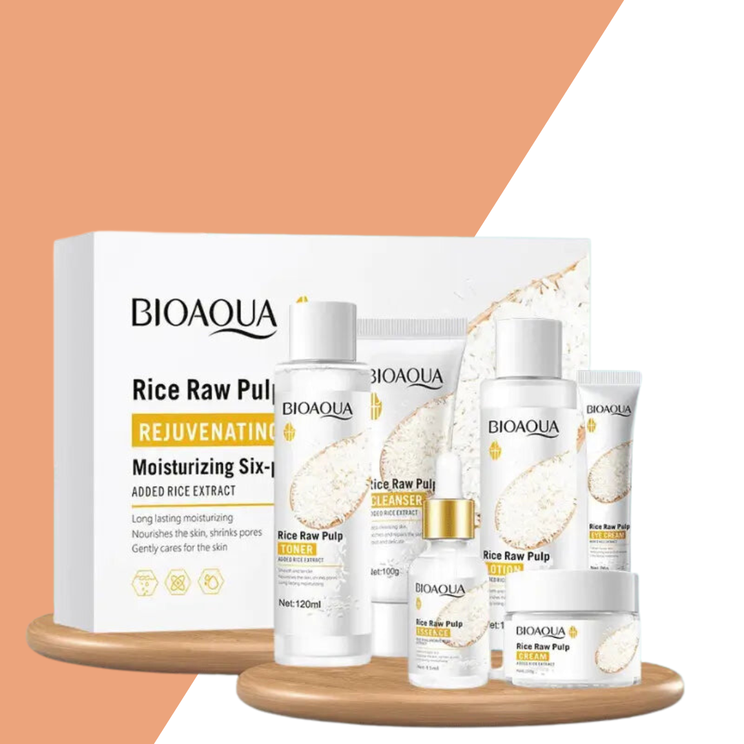 Kit Skincare com Arroz: Hidratação e Revitalização Completa