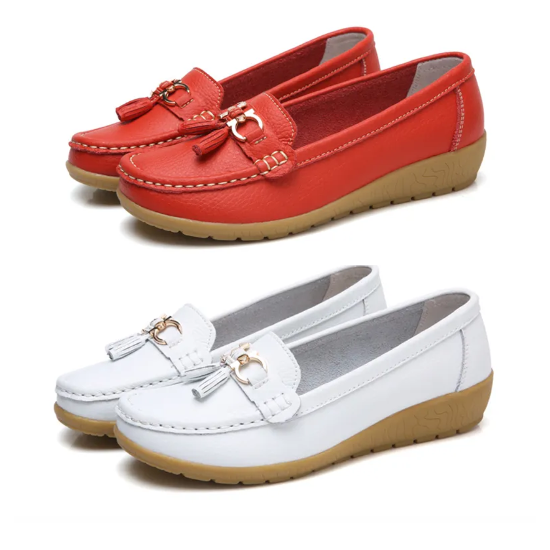 Mocassim Feminino Ortopédico de Couro