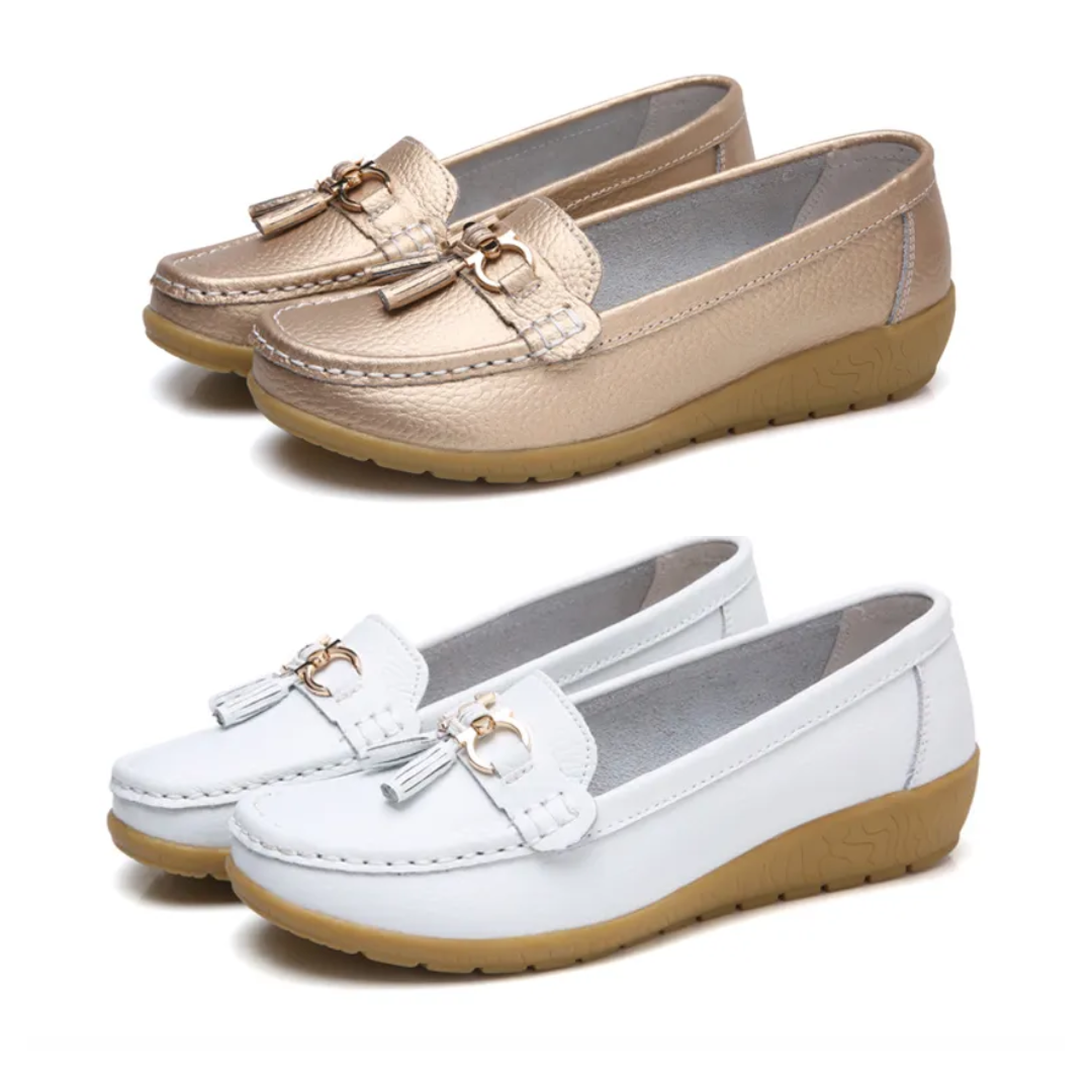 Mocassim Feminino Ortopédico de Couro