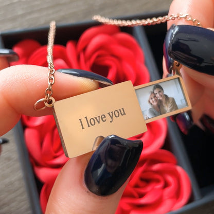 Colar Retrato Personalizável Feminino Aço Inoxidável