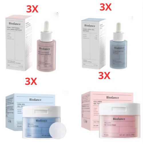 3x Biodance Collagen Ampoule | 3x Biodance Cera-Nol Ampoule | 3x Biodance Cera-Nol Pads | 3x Biodance Collagen Pads