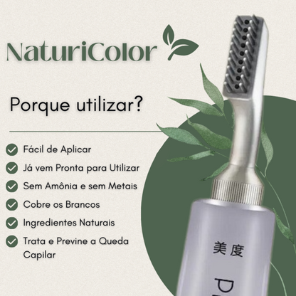 NaturiColor - Tinta de Cabelo Sem Amônia + Pente de Brinde (LEVE 2 E ECONOMIZE)