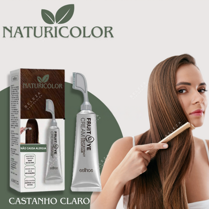 NaturiColor - Tinta de Cabelo Sem Amônia + Pente de Brinde (LEVE 2 E ECONOMIZE)