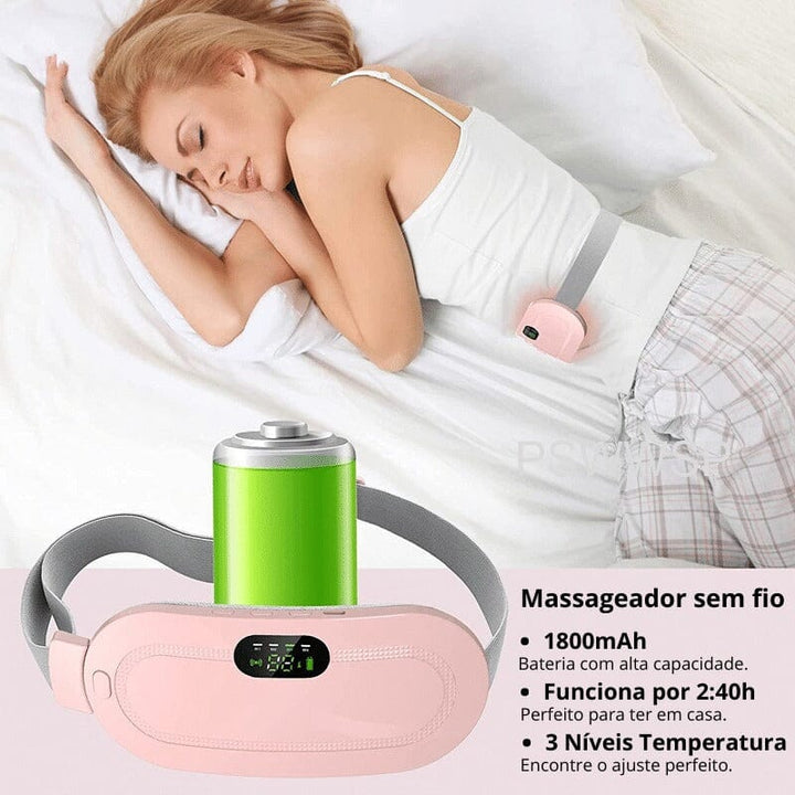 Cinta Térmica Massageadora para Cólicas Menstrual