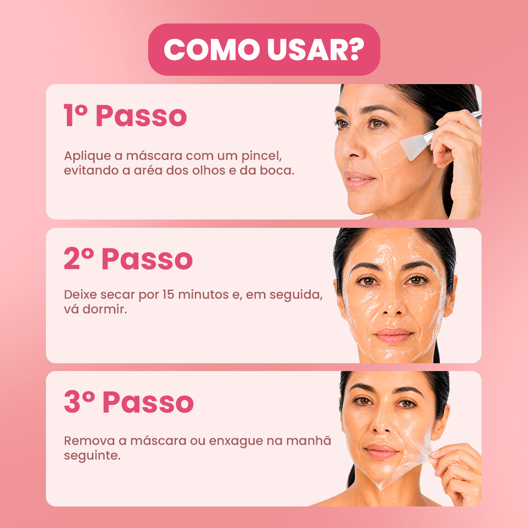 como usar máscara de colágeno QUIA no skincare noturno