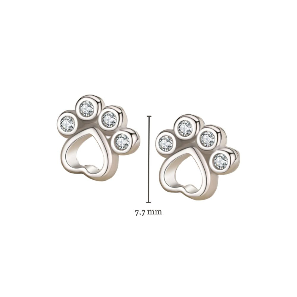 Brinco Feminino Pet Patinha em Prata 925